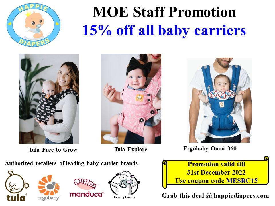 Happie Diapers 15 Off All Baby Carriers Ministry of Education Sports and Recreation Club